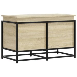 vidaXL Boîte de rangement avec couvercle chêne sonoma bois ingénierie