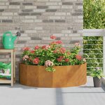 vidaXL Jardinière Rouillé 120 x 60 x 35 cm