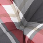 vidaXL Coussins de chaise à dossier haut lot de 4 motif carreaux rouge