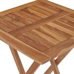 Vidaxl table pliable de jardin 60x60x75 cm bois de teck solide
