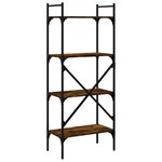 vidaXL Bibliothèque à 4 niveaux chêne fumé 56x31 5x138 5 cm
