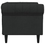 vidaXL Fauteuil Chesterfield noir tissu