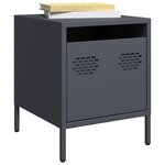 vidaXL Tables de chevet 2 Pièces anthracite 35x39x43 5 cm acier