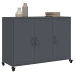 vidaXL Buffet anthracite 100 5x39x72 cm acier