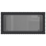 vidaXL Table d'appoint de jardin avec dessus en verre noir rotin