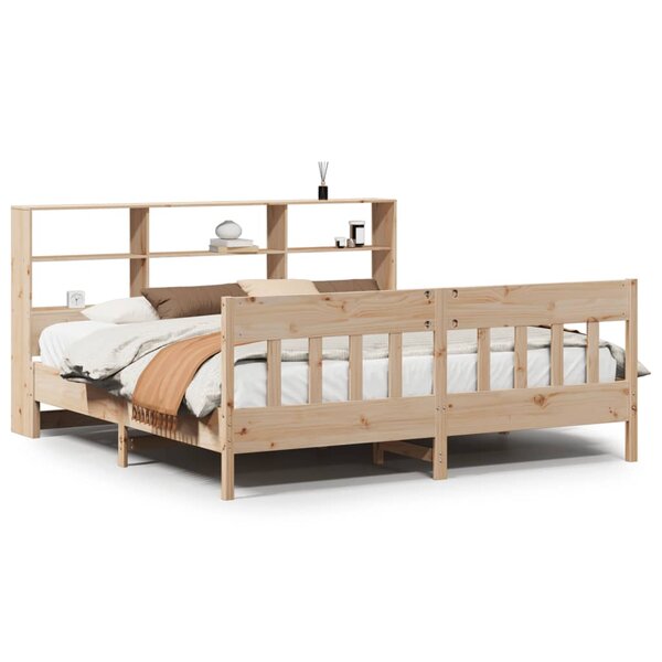 vidaXL Cadre de lit sans matelas 200x200 cm bois massif de pin