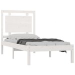 vidaXL Cadre de lit sans matelas blanc 100x200 cm bois massif