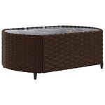 vidaXL Salon de jardin avec coussins 9 Pièces marron résine tressée