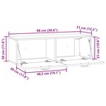 vidaXL Meuble TV mural Chêne Sonoma 98 x 31 x 30 cm Bois d'ingénierie