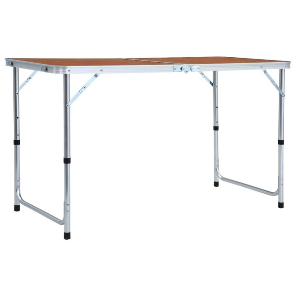 vidaXL Table pliable de camping Aluminium 120x60 cm