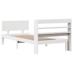 vidaXL Cadre de lit avec tête de lit sans matelas blanc 75x190 cm