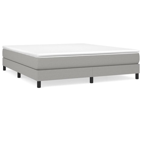 vidaXL Cadre de lit gris clair 160x200 cm tissu