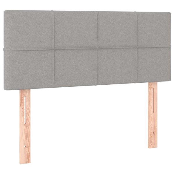 vidaXL Tête de lit Gris clair 80x5x78/88 cm Tissu