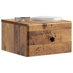 vidaXL Cabinet de chevet mural 2 Pièces Bois ancien 34 5 x 33 x 20 cm