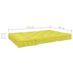 vidaXL Coussins de plancher de palette 4 Pièces Vert pomme Coton