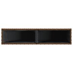 vidaXL Jardinières avec 2 pots 2 Pièces marron 90x20x40 cm résine tressée