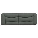 vidaXL Coussin de tête de lit gris foncé 160 cm tissu
