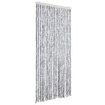vidaXL Moustiquaire Blanc et gris 90x200 cm Chenille