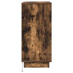 vidaXL Table de nuit avec LED Chêne fumé 71x34 5x75 cm en Bois d'ingénierie