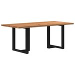 vidaXL Table à manger marron clair bois de chêne massif rectangulaire