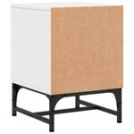 vidaXL Tables de chevet avec portes en verre 2 Pièces blanc 35x37x50 cm