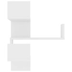 vidaXL Étagères murales d'angle 2 Pièces Blanc 40x40x50cm bois ingénierie