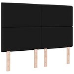 vidaXL Tête de lit LED avec des lumières à LED Noir 144 cm Polyester