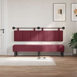 vidaXL Tête de lit suspendue Bordeaux Tissu