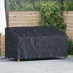 vidaXL Housse de banc de jardin Noir 185 x 85 x 65 / 94 cm Tissu 210D