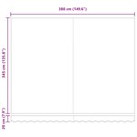 vidaXL Auvent Rétractable avec Noir 400 × 350 cm tissu