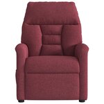 vidaXL Fauteuil de massage inclinable Rouge bordeaux Tissu