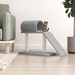 vidaXL Arbres à chat avec tunnel et échelle gris clair 55 5 cm