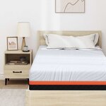 vidaXL Matelas Blanc  Gris 90 x 200 cm Mousse