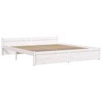 vidaXL Cadre de lit sans matelas blanc bois massif 180x200 cm