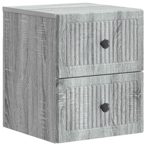 vidaXL Cabinet de chevet mural Sonoma gris 33 x 34 5 x 40 cm