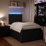 vidaXL Sommier à lattes de lit avec matelas noir 120x190 cm velours