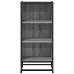 vidaXL Buffet sonoma gris 35 5x35x76 cm bois d'ingénierie et métal