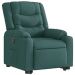 vidaXL Fauteuil inclinable vert foncé tissu