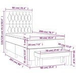 vidaXL Sommier à lattes de lit avec matelas Marron foncé 90x200 cm