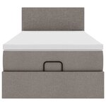 vidaXL Cadre de lit ottoman avec matelas taupe 90x190 cm tissu