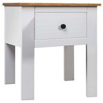 vidaXL Table de chevet Blanc 46x40x57 cm Pin Gamme Panama
