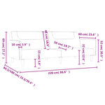 vidaXL Canapé-lit à 2 places noir tissu