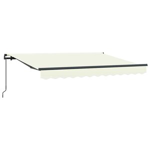 vidaXL Auvent Rétractable Crème 250 x 200 cm Polyester et Aluminium