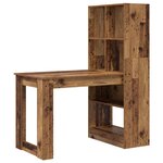 vidaXL Bureau Bois Ancien 122 x 67 x 145 cm Bois d'ingénierie