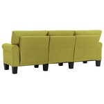 Vidaxl canapé à 3 places vert tissu
