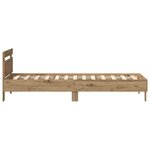 vidaXL Lit avec lumières LED Chêne artisanal 75x190 cm Bois d'ingénierie