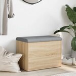 vidaXL Banc de rangement Chêne Sonoma 62x42x45 cm Bois d'ingénierie