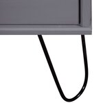 vidaXL Meuble TV New York Gris Bois de pin massif