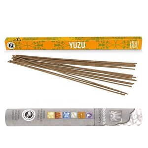 Encens japonais Yuzu 12 bâtonnets + encens ayurvédique 14 bâtonnets