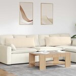 vidaXL Coussins de canapé 2 Pièces Beige 120 x 40 cm tissu